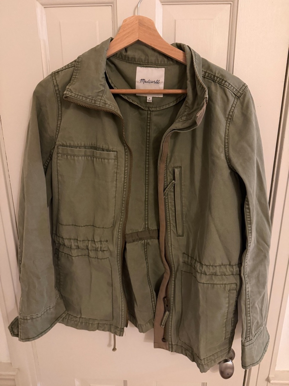 Madewell Military-Style Olive Utility Jacket in Medium